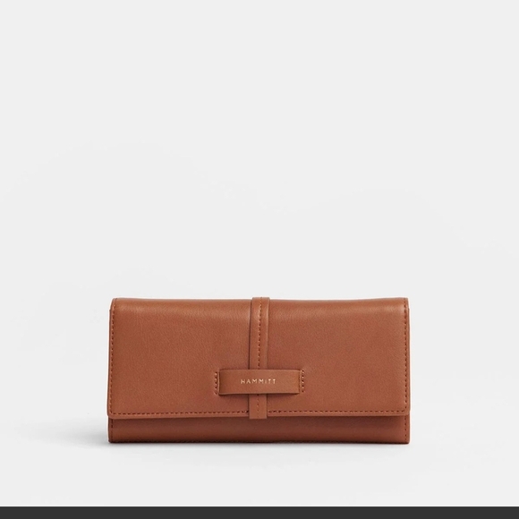NIB Hammitt BENJAMIN WALLET SLIM - Caffè Tan /Brushed Silver W Original Dustbag - Picture 1 of 6
